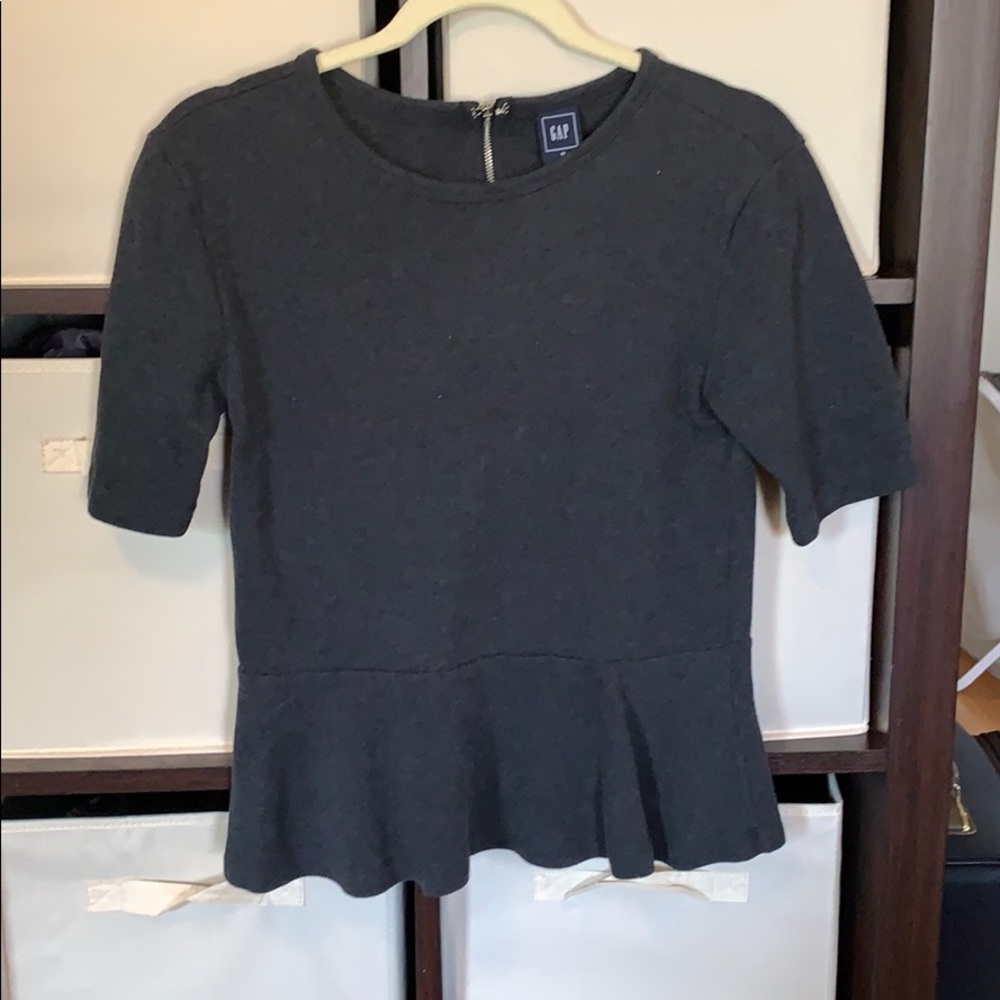 GAP Grey Peplum Top